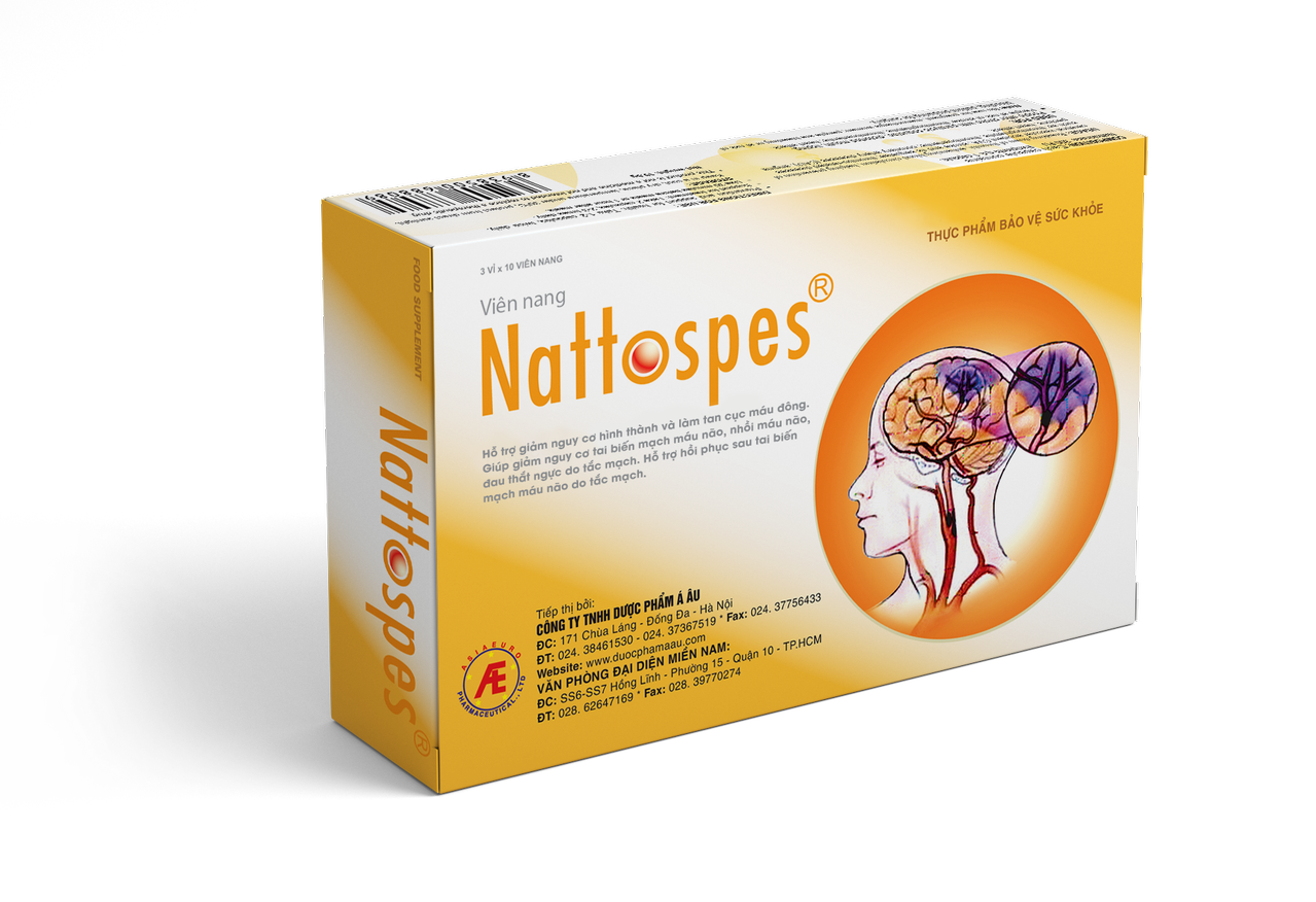 Thực phẩm bảo vệ sức khỏe Nattospes - Dùng cho người có nguy cơ tai biến mạch máu não do tắc mạch 
