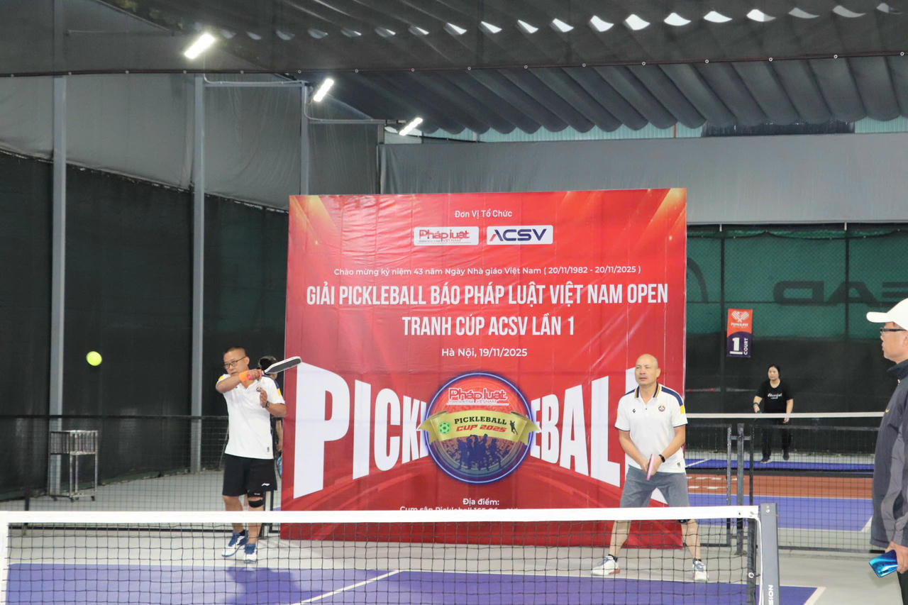 Sôi nổi Giải Pickleball Báo Pháp luật Việt Nam Open - Cúp ACSV lần thứ nhất, năm 2025
