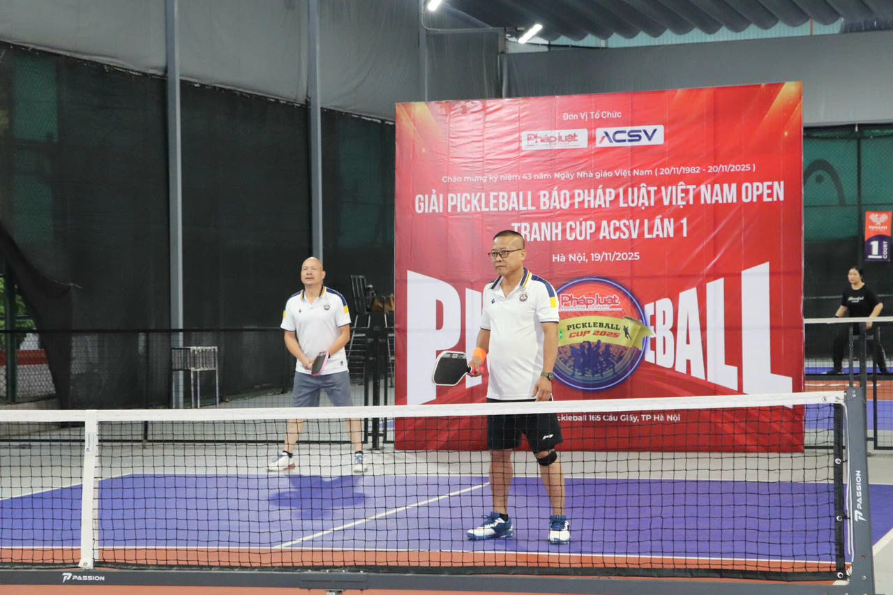 Sôi nổi Giải Pickleball Báo Pháp luật Việt Nam Open - Cúp ACSV lần thứ nhất, năm 2025