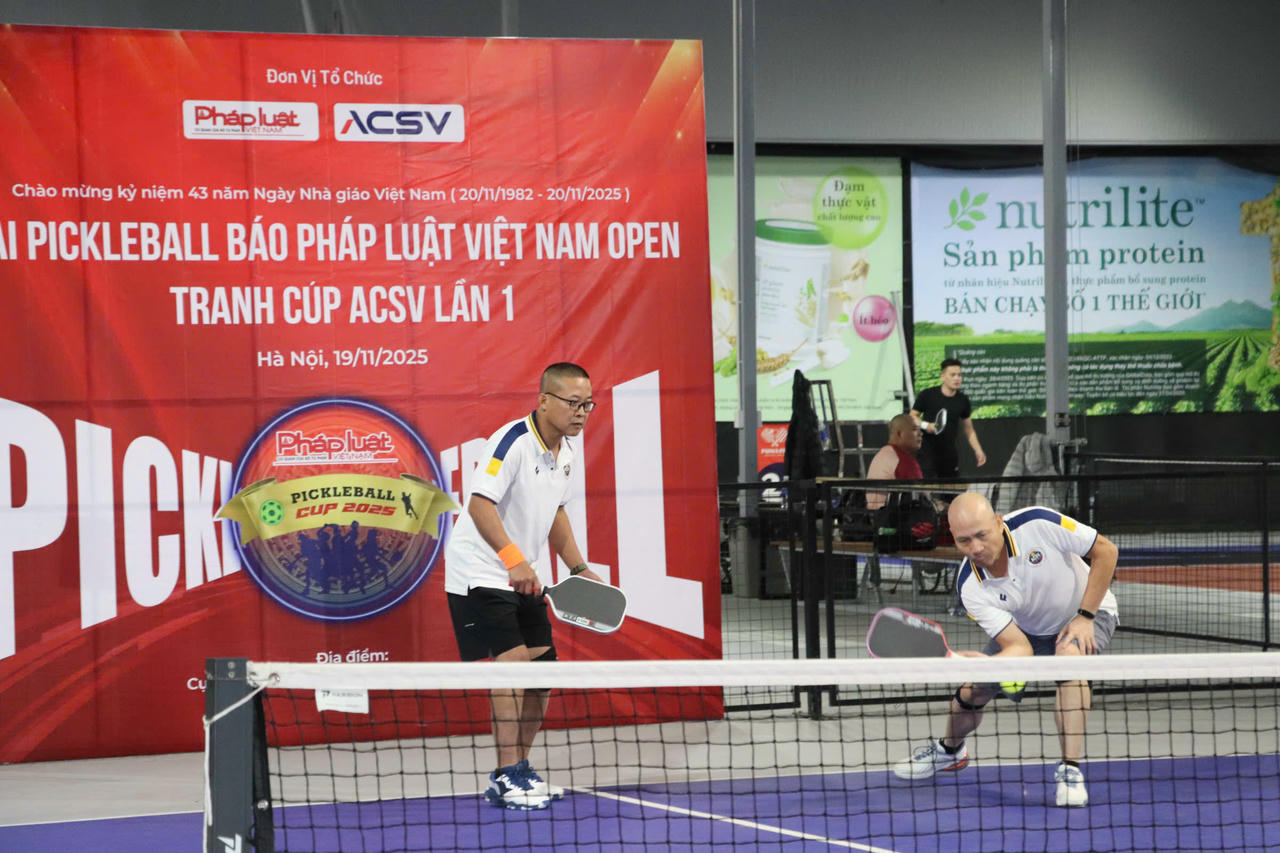 Sôi nổi Giải Pickleball Báo Pháp luật Việt Nam Open - Cúp ACSV lần thứ nhất, năm 2025