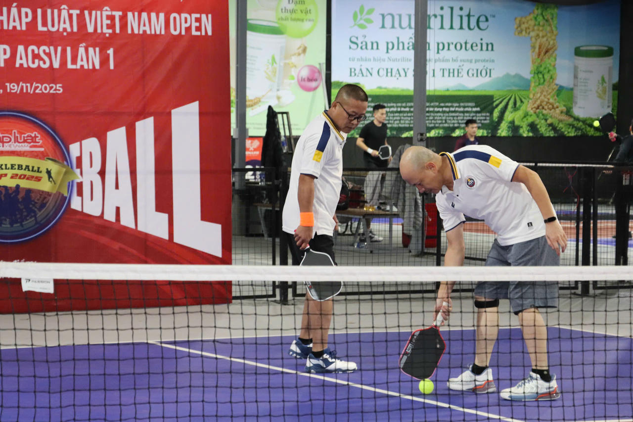 Sôi nổi Giải Pickleball Báo Pháp luật Việt Nam Open - Cúp ACSV lần thứ nhất, năm 2025