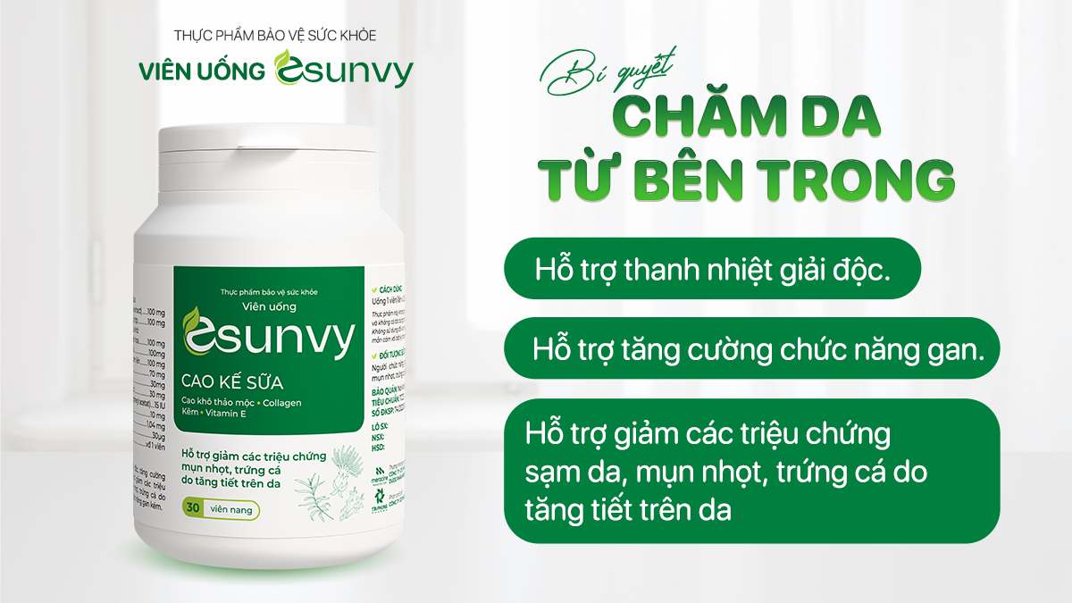 Viên uống Esunvy chăm da từ bên trong