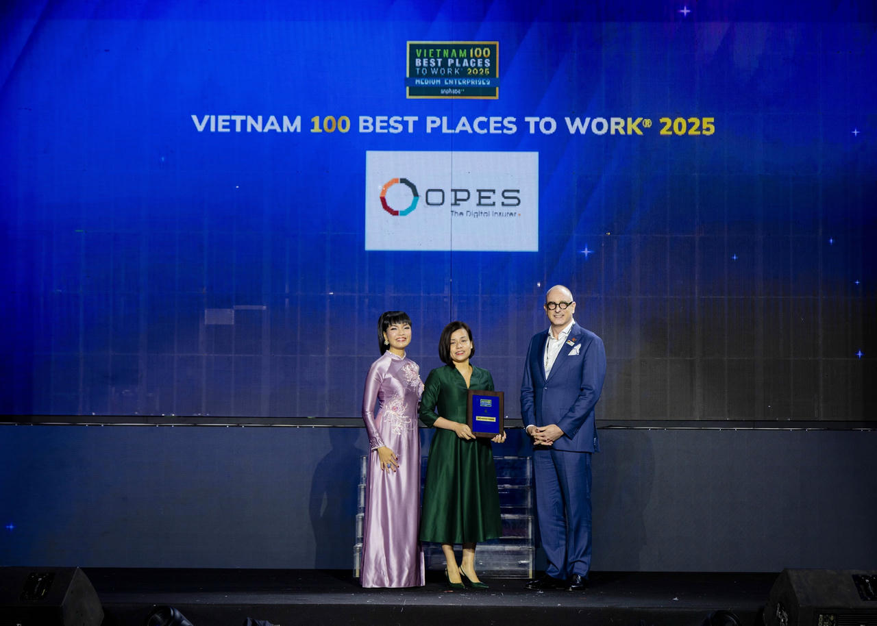 OPES giữ vị trí Top 5 Nơi làm việc tốt nhất trong nhóm ngành bảo hiểm  
