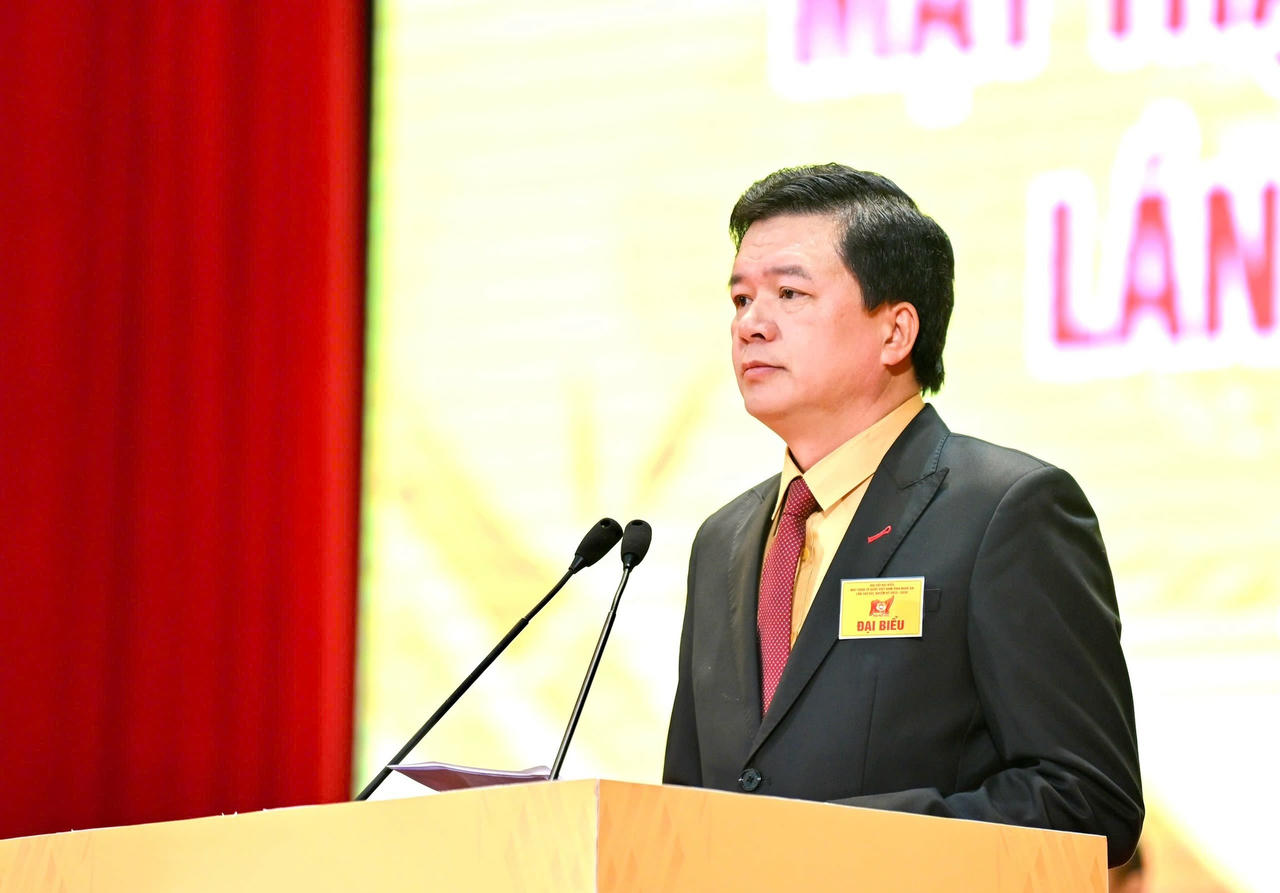 Phó Chủ tịch Thường trực Uỷ ban MTTQ Việt Nam tỉnh Nghệ An phát biểu khai mạc Đại hội.