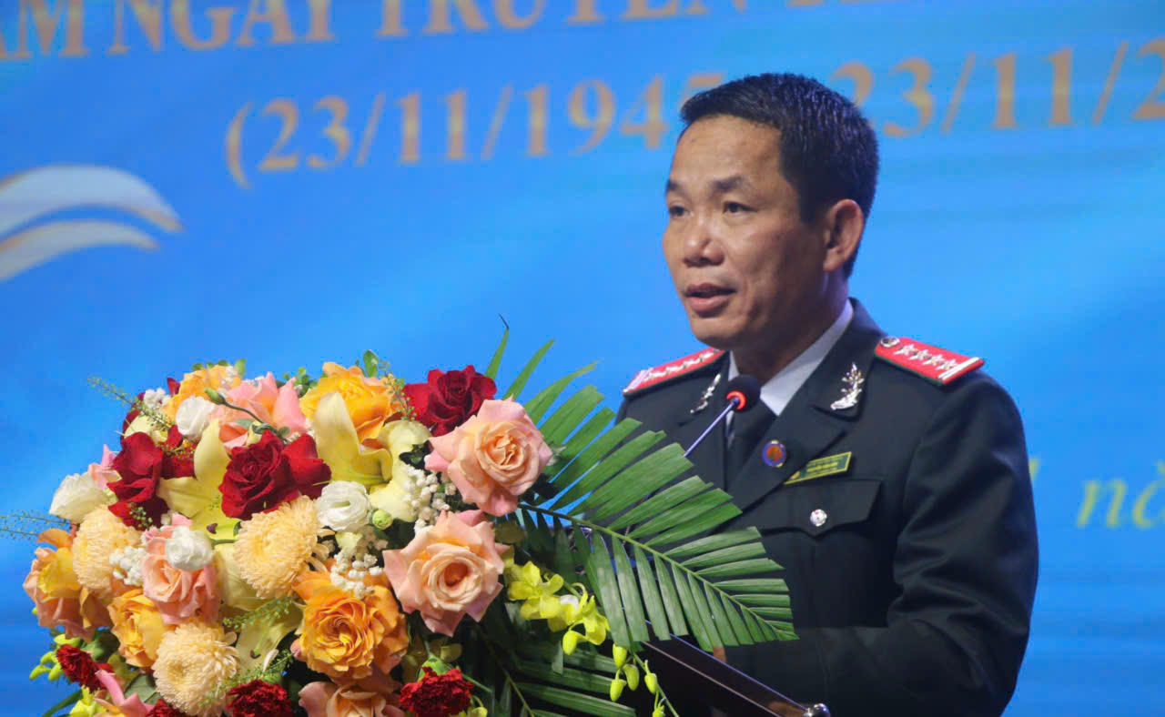 Ông Nguyễn Văn Bắc, Chánh Thanh tra tỉnh Sơn La đọc diễn văn ôn lại lịch sử hình thành và phát triển của ngành Thanh tra.