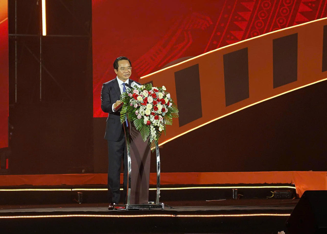 Chủ tịch UBND TP HCM Nguyễn Văn Được phát biểu tại lễ khai mạc.