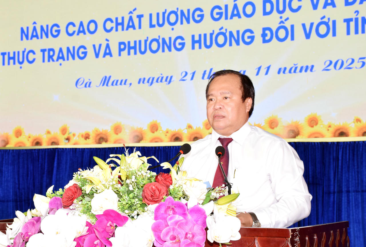 Ông Nguyễn Minh Luân – Phó Chủ tịch UBND tỉnh Cà Mau phát biểu tại Tọa đàm.