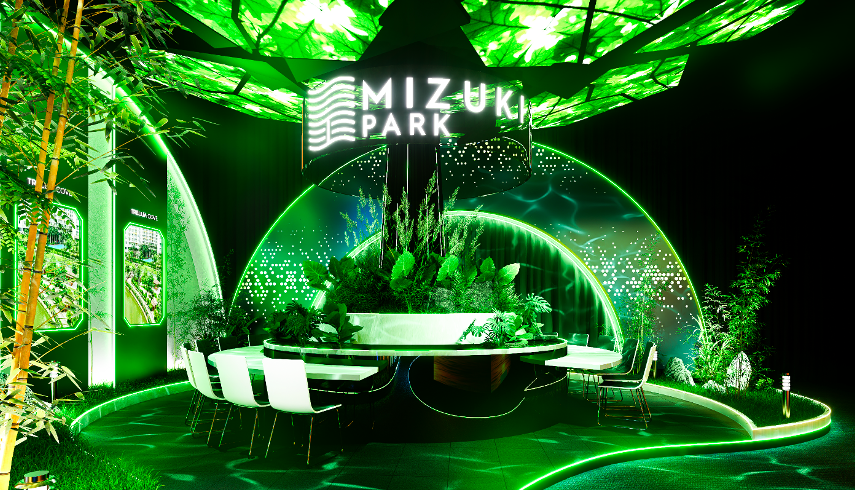 Không gian mô phỏng góc nhỏ thanh bình của dự án Mizuki Park.