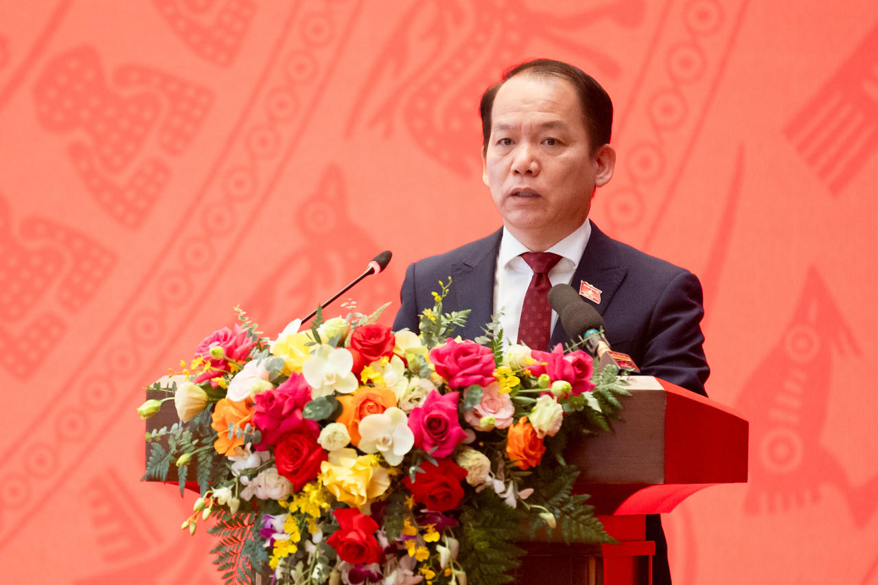 Chủ nhiệm Ủy ban Pháp luật và Tư pháp Hoàng Thanh Tùng phát biểu tại Diễn đàn.