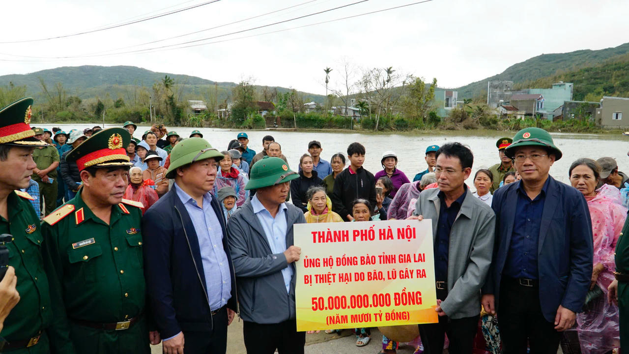TP. Hà Nội hỗ trợ tỉnh Gia Lai 50 tỷ đồng để khắc phục hậu quả mưa lũ.