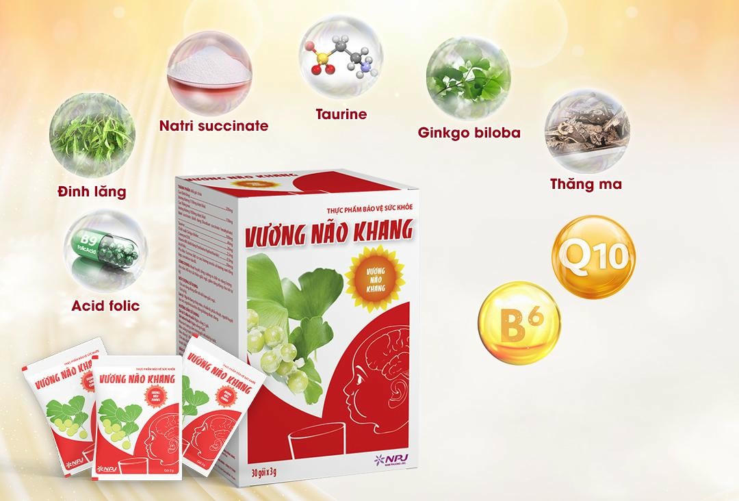 Thực phẩm bảo vệ sức khỏe Vương Não Khang - Hỗ trợ hoạt huyết, tăng cường vi chất và năng lượng cho não
