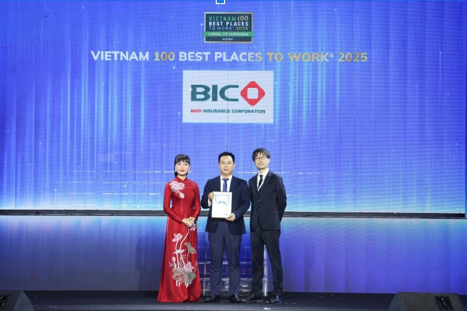 BIC lần thứ 2 liên tiếp được vinh danh Top 1 nơi làm việc tốt nhất ngành bảo hiểm khối Doanh nghiệp lớn