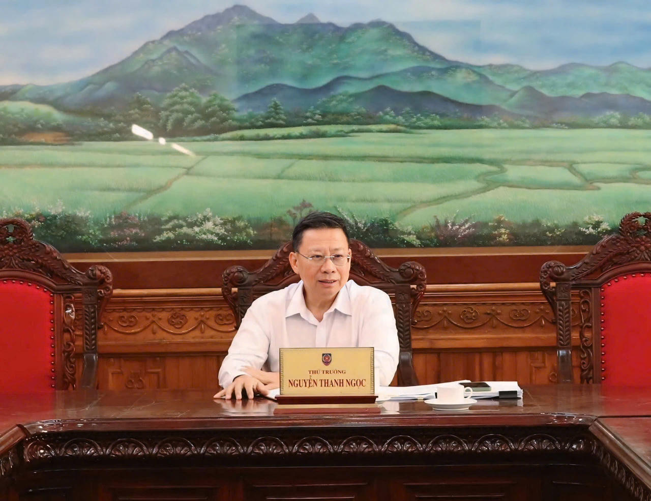  Thứ trưởng Nguyễn Thanh Ngọc phát biểu.