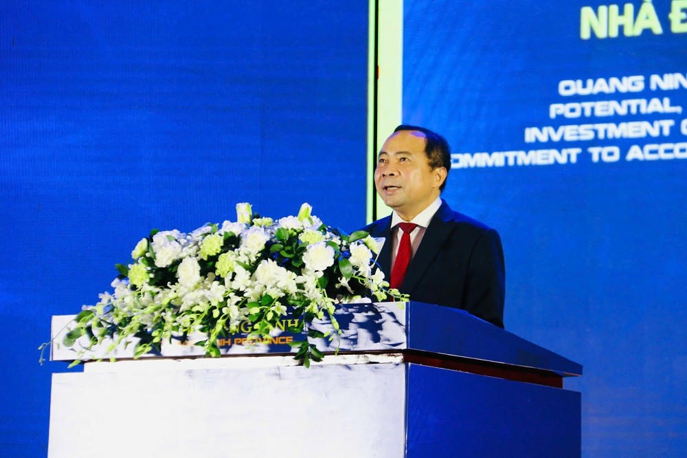 Thứ trưởng Thường trực Bộ Khoa học và Công nghệ Vũ Hải Quân phát biểu tại Hội nghị.