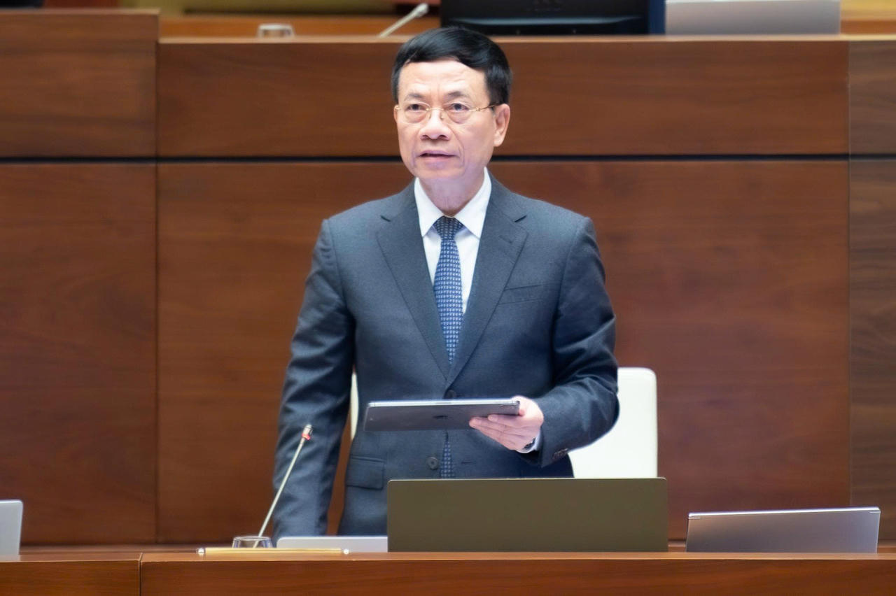 Bộ trưởng Bộ Khoa học và Công nghệ Nguyễn Mạnh Hùng. (Ảnh: quochoi.vn)