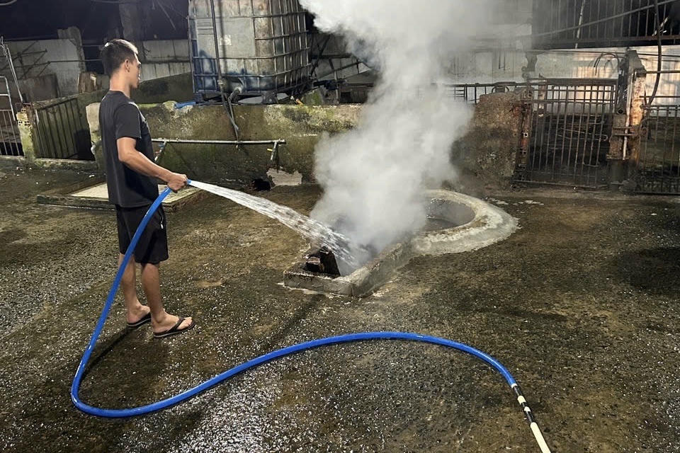 Một cơ sở giết mổ trái phép trên địa bàn tỉnh Đồng Nai.