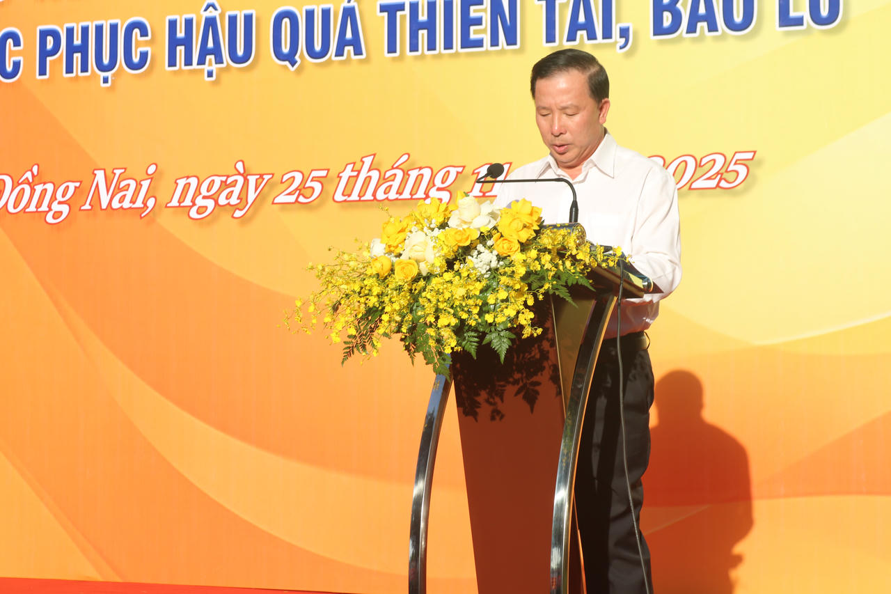 Ông Nguyễn Văn Út, Chủ tịch UBND tỉnh Đồng Nai phát biểu tại buổi lễ.