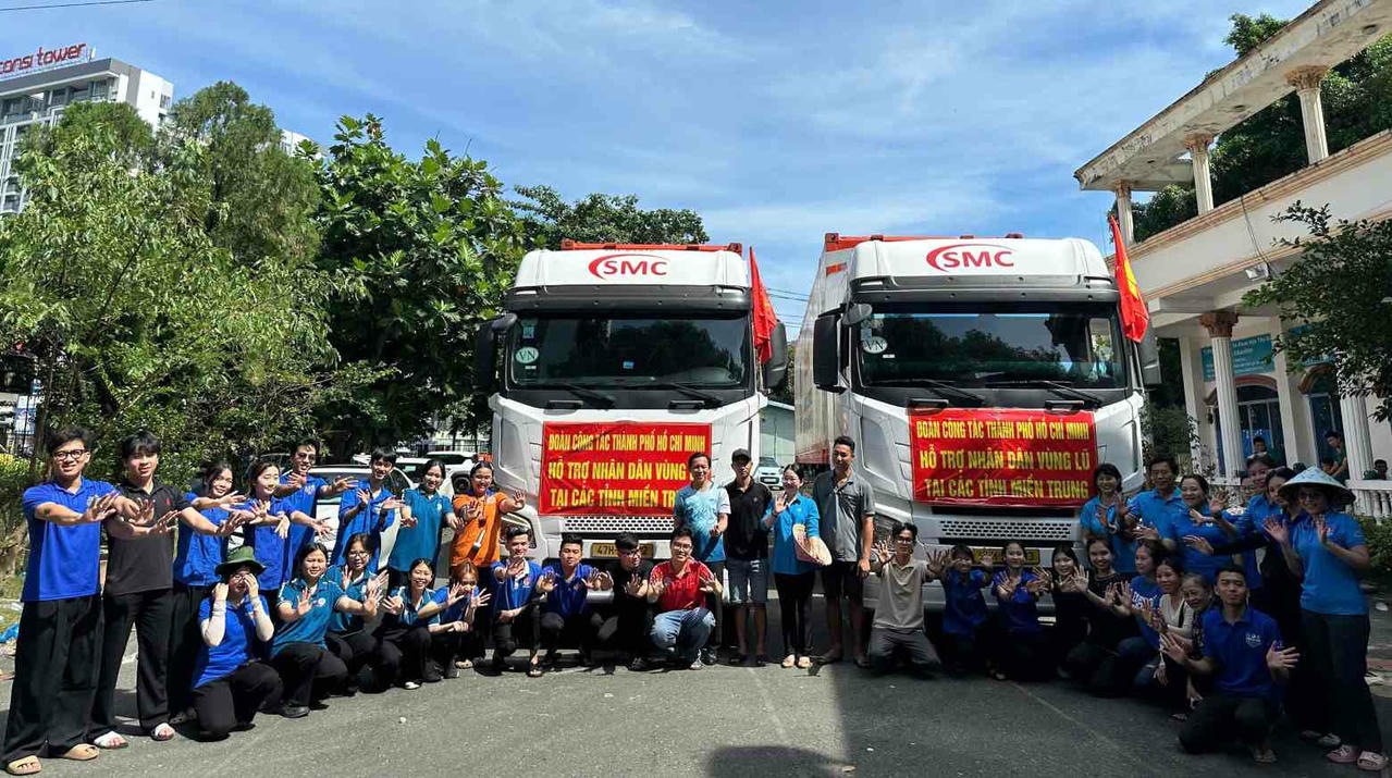 Công đoàn TP Hồ Chí Minh huy động 420 tấn hàng hóa hỗ trợ khẩn cấp đồng bào vùng lũ