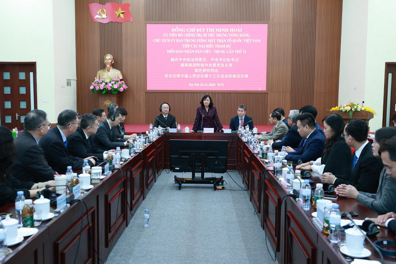 Quang cảnh buổi tiếp. Ảnh: PV