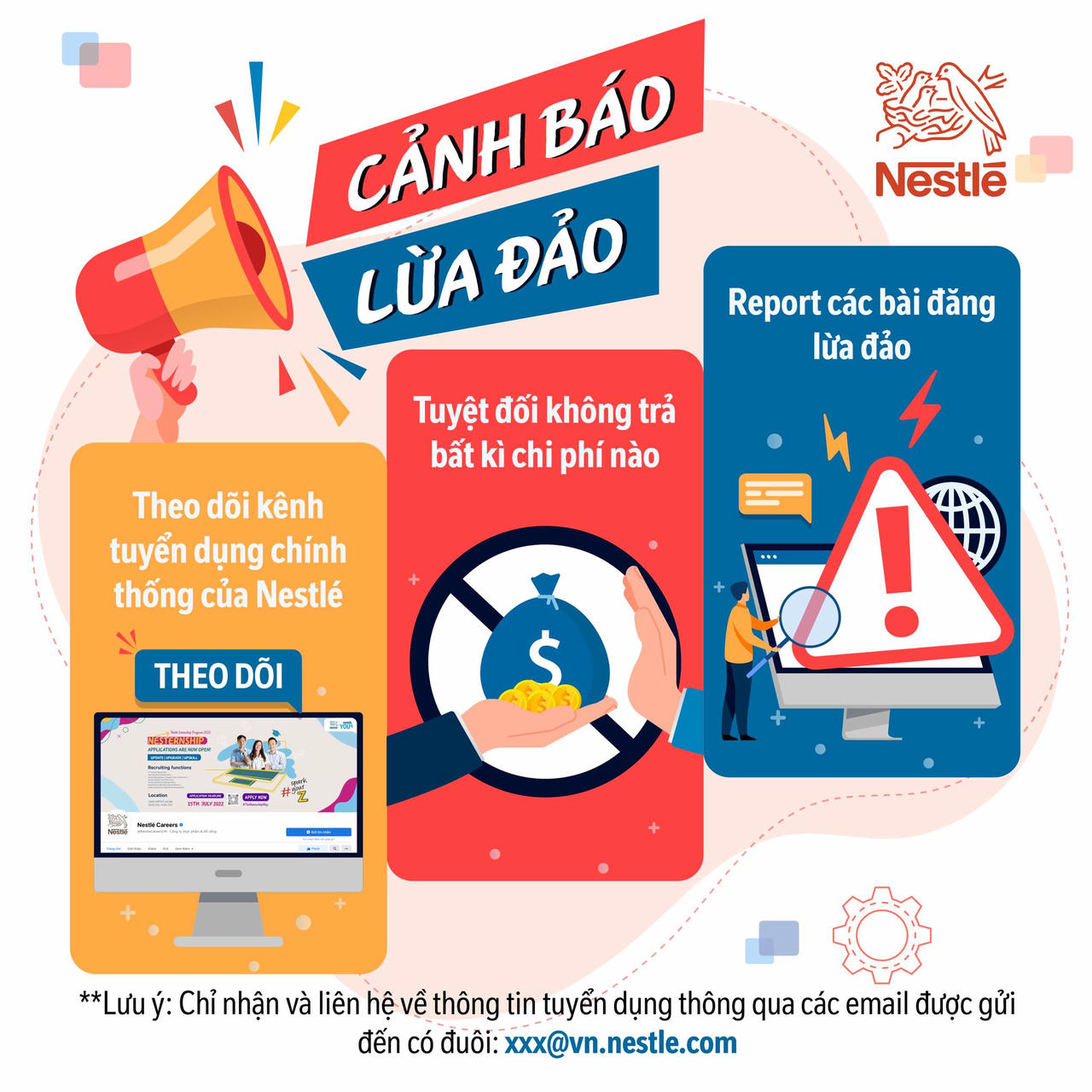 Nestlé Việt Nam cảnh báo tình trạng lừa đảo tuyển dụng mạo danh