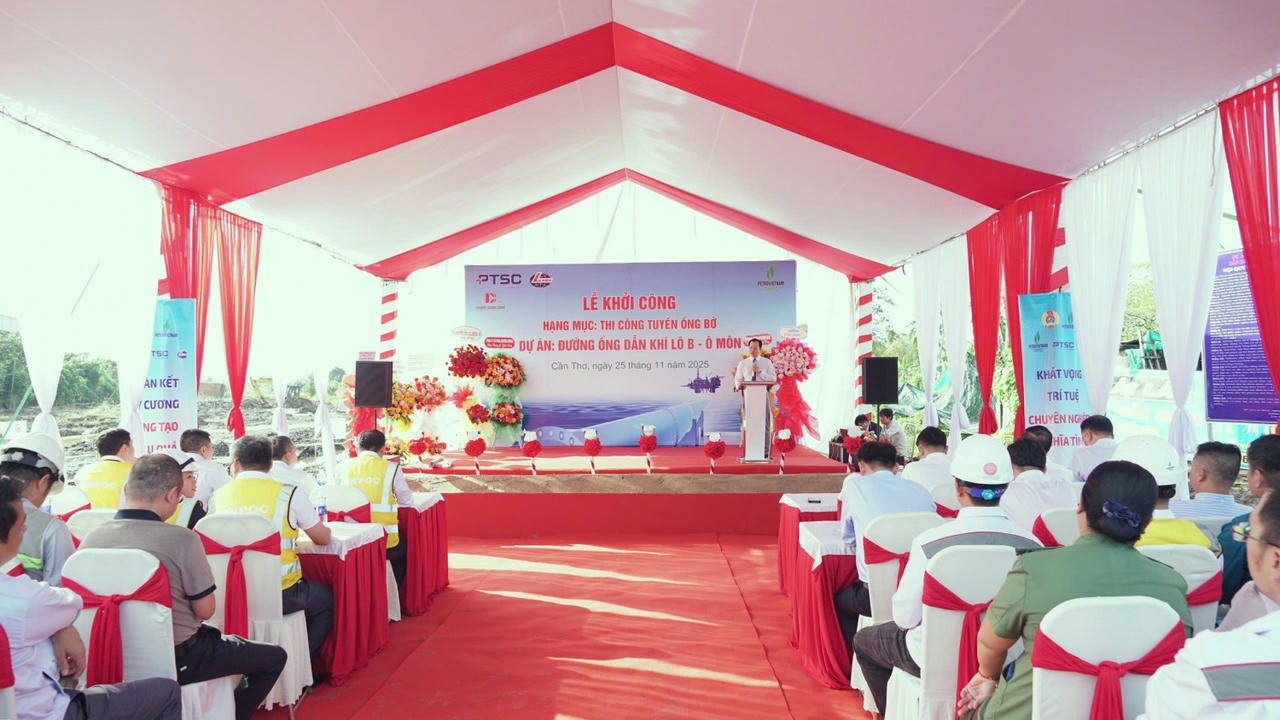 Lễ khởi công xây dựng phân đoạn đường ống từ KP97+150 đến KP97+600.