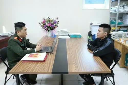 Cơ quan điều tra lấy lời khai của đối tượng Nguyễn Văn Hai.