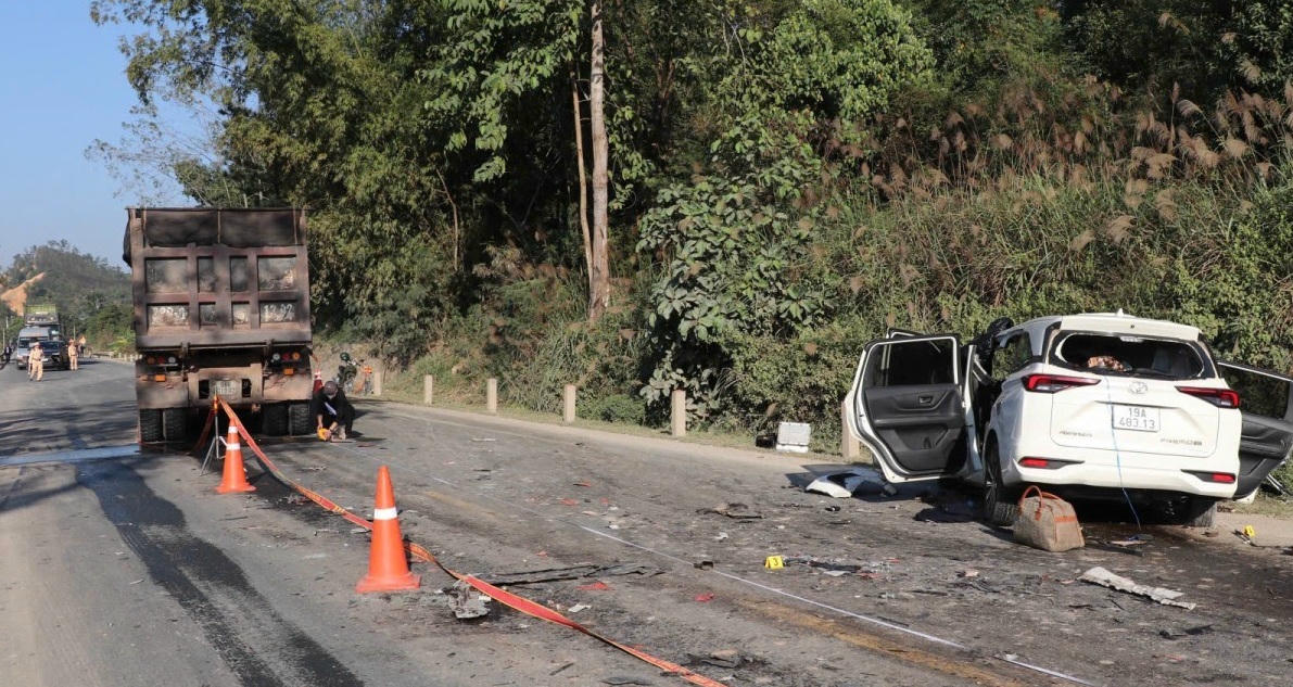 Hiện trường vụ tai nạn.