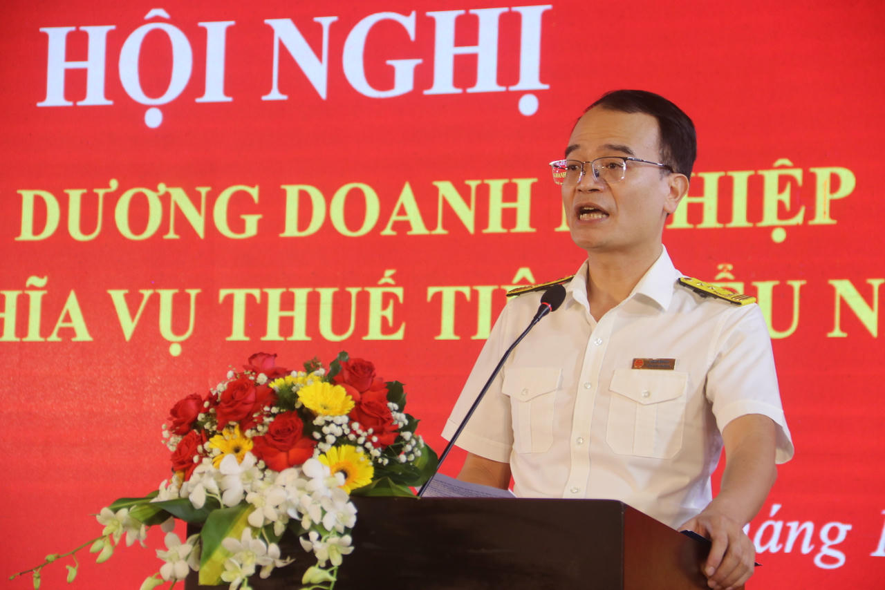 Ông Phan Tiến Lân - Trưởng Thuế TP Cần Thơ phát biểu.