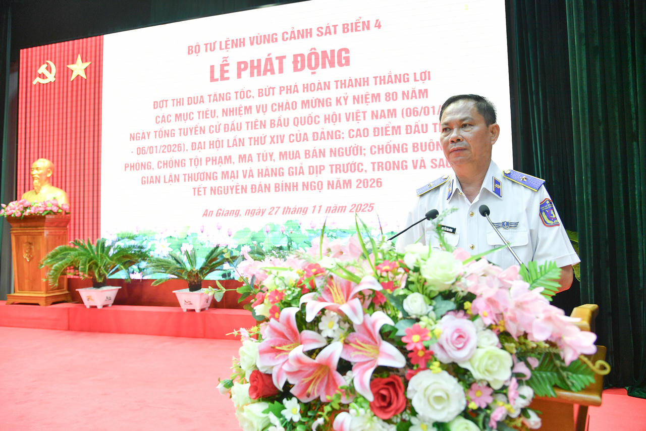 Bộ Tư lệnh Vùng Cảnh sát biển 4 phát động đợt thi đua, tăng tốc, bứt phá trong công tác