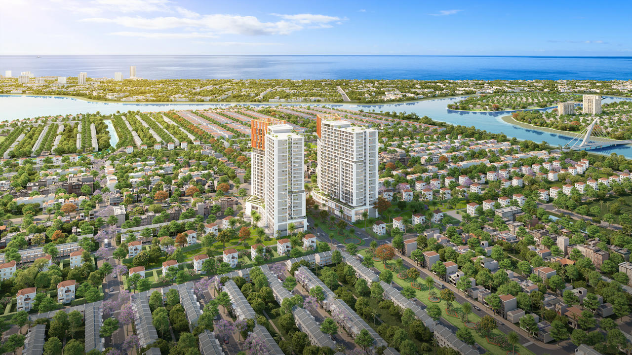 Quỹ căn hộ Cora Tower được phát triển bởi Sun Group. (Ảnh phối cảnh: Sun Property)  