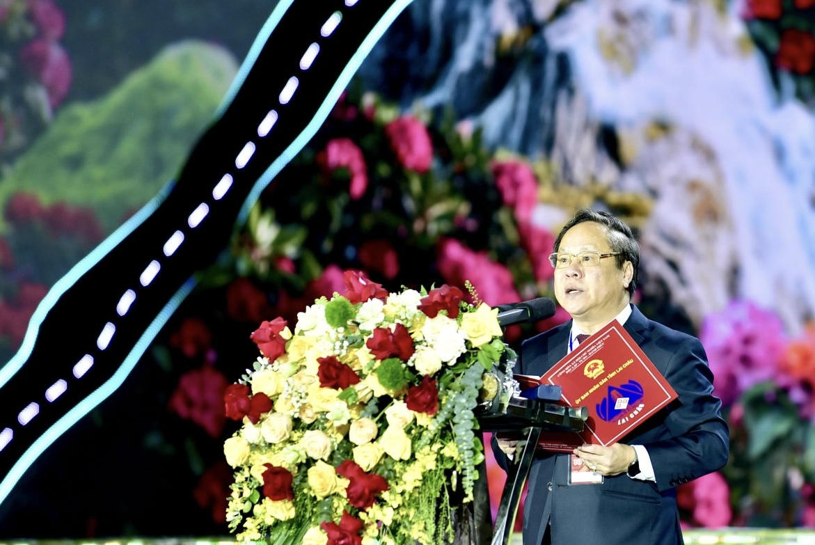 Ông Tống Thanh Hải phát biểu tại lễ khai mạc.