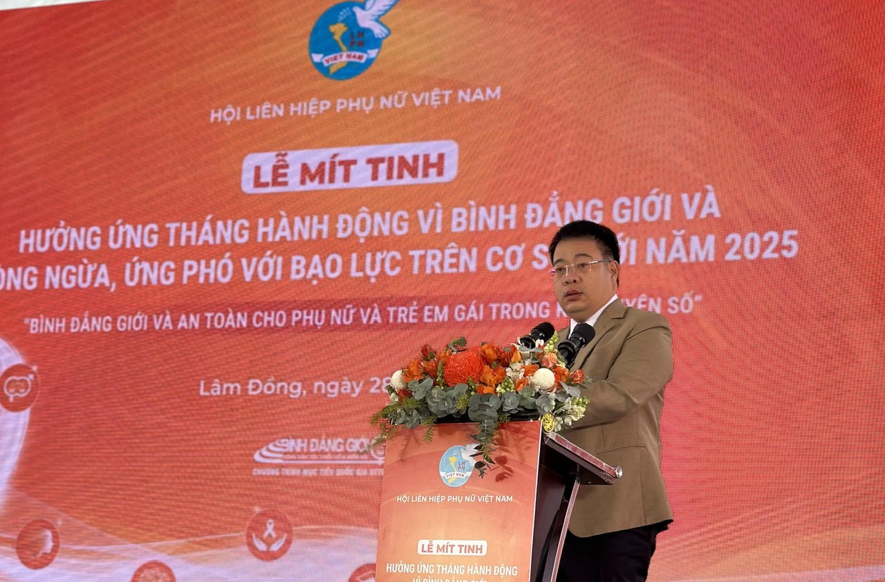 Ông Nguyễn Ngọc Phúc, Phó Chủ tịch UBND tỉnh cho biết Lâm Đồng tổ chức tuyên truyền sâu rộng Luật Bình đẳng giới và các chính sách liên quan.