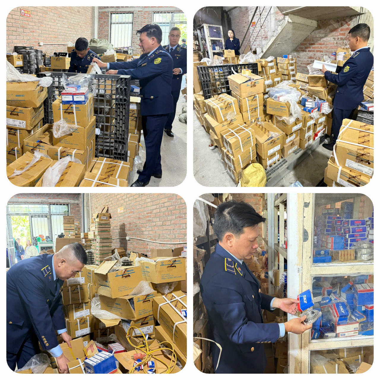 Đội QLTT số 1 đã phát hiện hàng chục nghìn vòng bi có dấu hiệu giả mạo nhãn hiệu. 