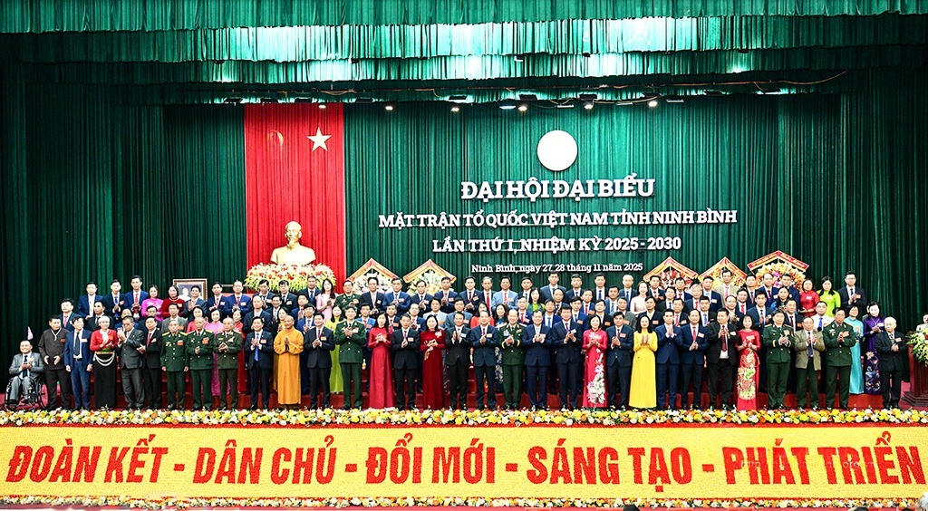 Đại hội đại biểu MTTQ Việt Nam tỉnh Ninh Bình nhiệm kỳ 2025–2030: Kiện toàn tổ chức, tăng cường sức mạnh đại đoàn kết