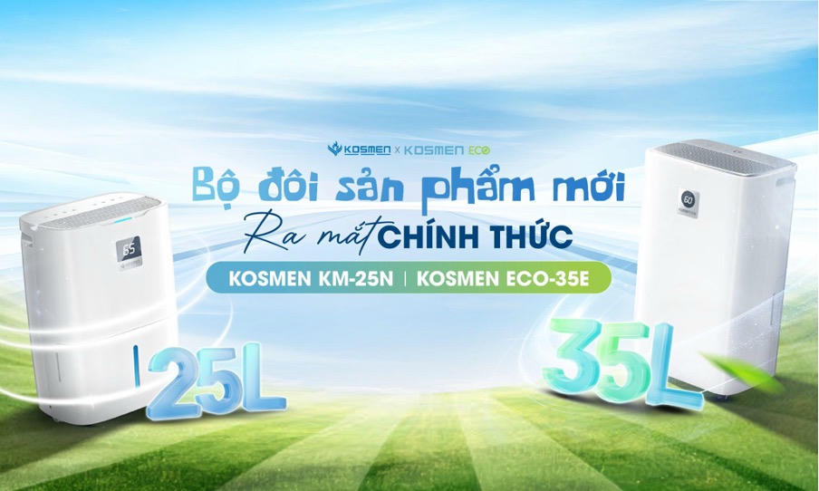 Kosmen ra mắt bộ đôi máy hút ẩm mới với nhiều tính năng thông minh vượt trội