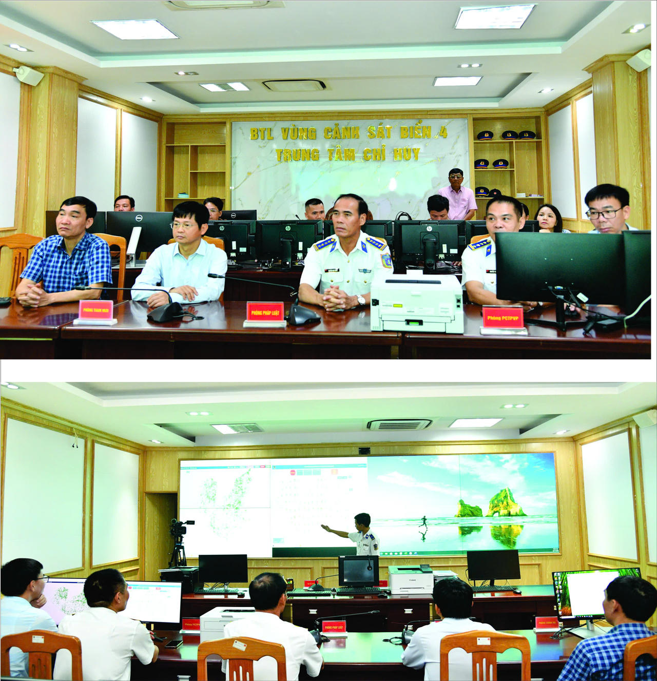 Đoàn Thanh tra tham quan thực tế tại Trung tâm chỉ huy, BTL Vùng Cảnh sát biển 4