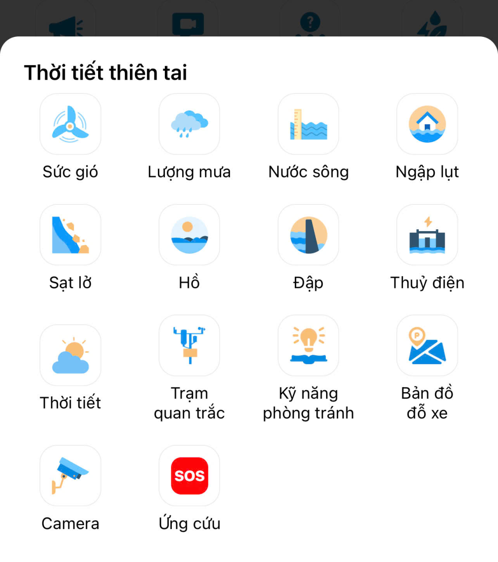 Chức năng "Thời tiết thiên tai" trên Hue-S luôn thu hút số lượng lớn người dân truy cập