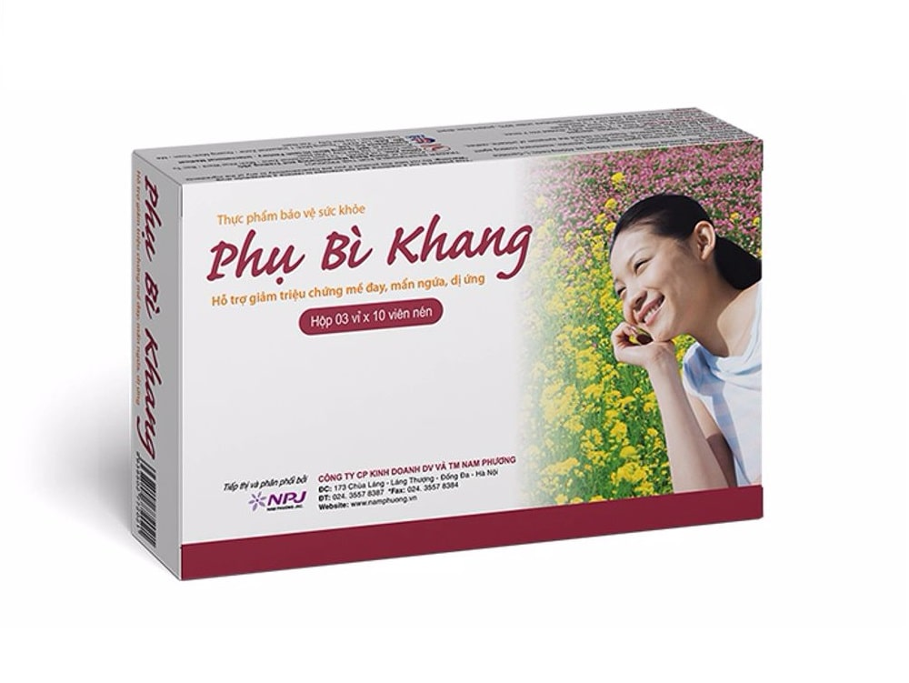 Thực phẩm bảo vệ sức khỏe Phụ Bì Khang - Hỗ trợ giảm triệu chứng mề đay, mẩn ngứa, dị ứng