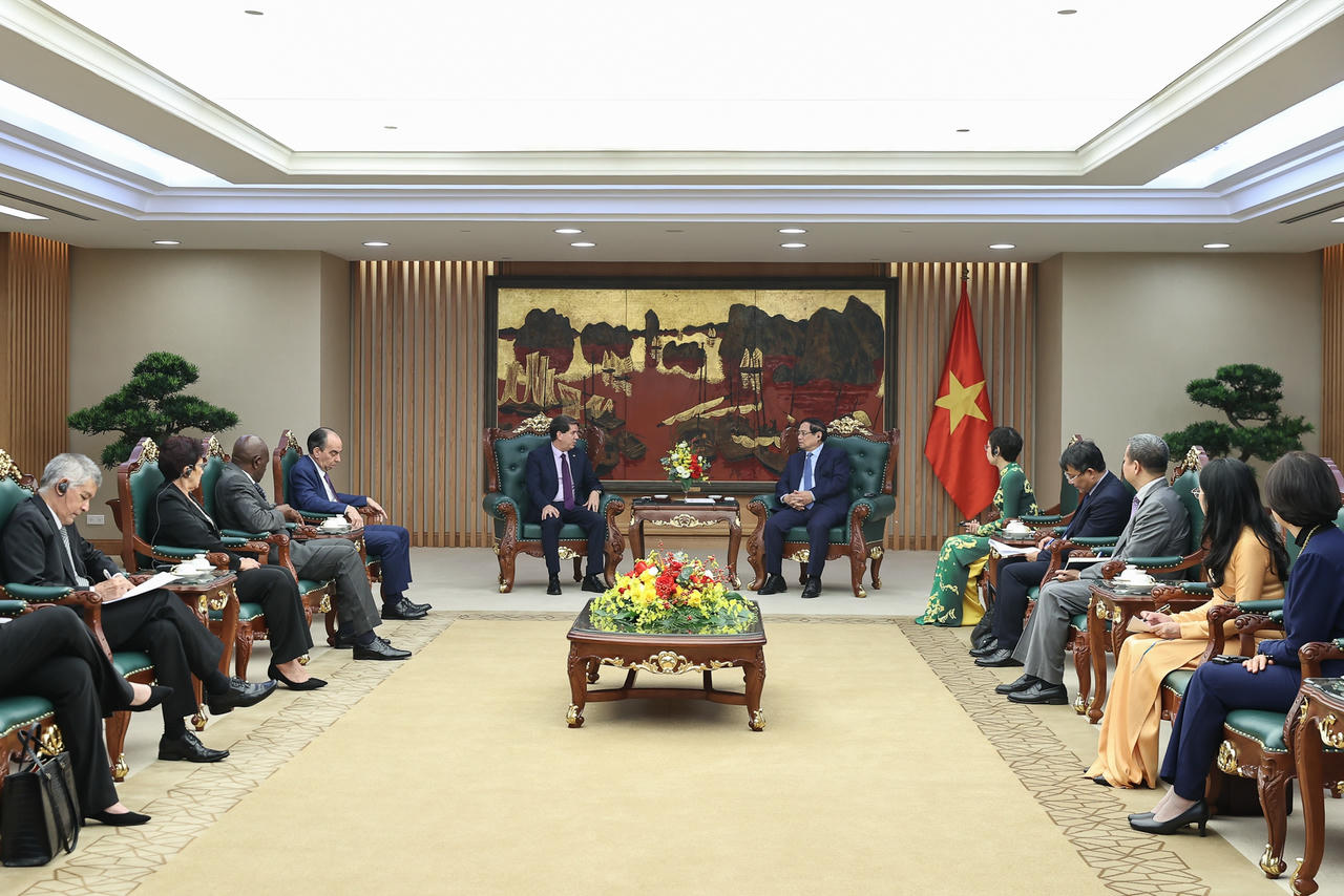 Thủ tướng Phạm Minh Chính khẳng định Việt Nam không bao giờ quên sự ủng hộ của Cuba đối với công cuộc giành độc lập dân tộc và xây dựng, bảo vệ Tổ quốc của Việt Nam. Ảnh: VGP