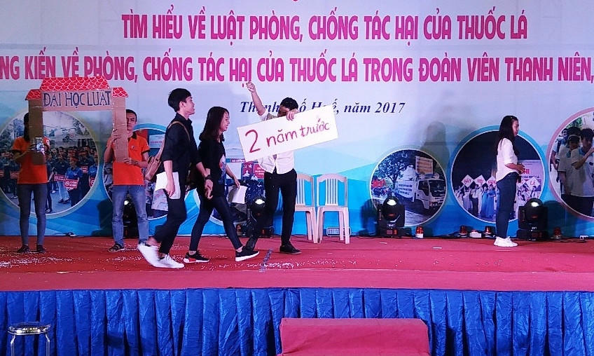 Trường ĐH Luật Huế tham gia thi tìm hiểu về tác hại thuốc lá vào năm 2017
