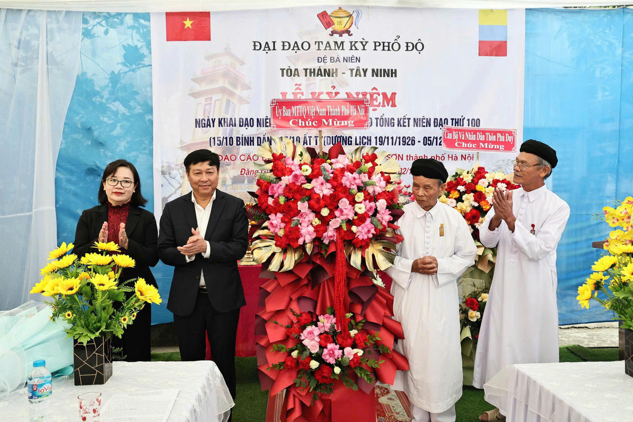 Họ đạo Cao Đài Hòa Xá - Hương Sơn kỷ niệm Ngày Hoằng khai Đại Đạo niên đạo thứ 101