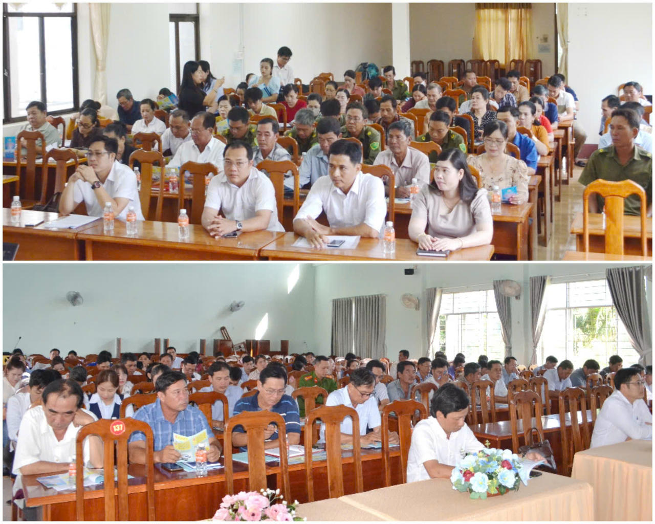 Đại biểu tham dự Hội nghị tập huấn tại xã Năm Căn và Tam Giang.