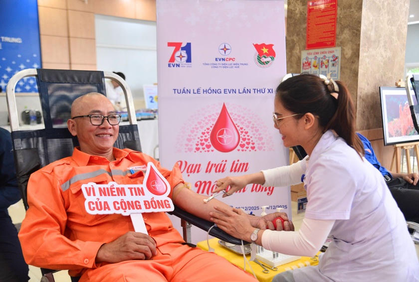 Công ty Điện lực Huế hưởng ứng Tuần lễ hồng EVN lần thứ XI năm 2025