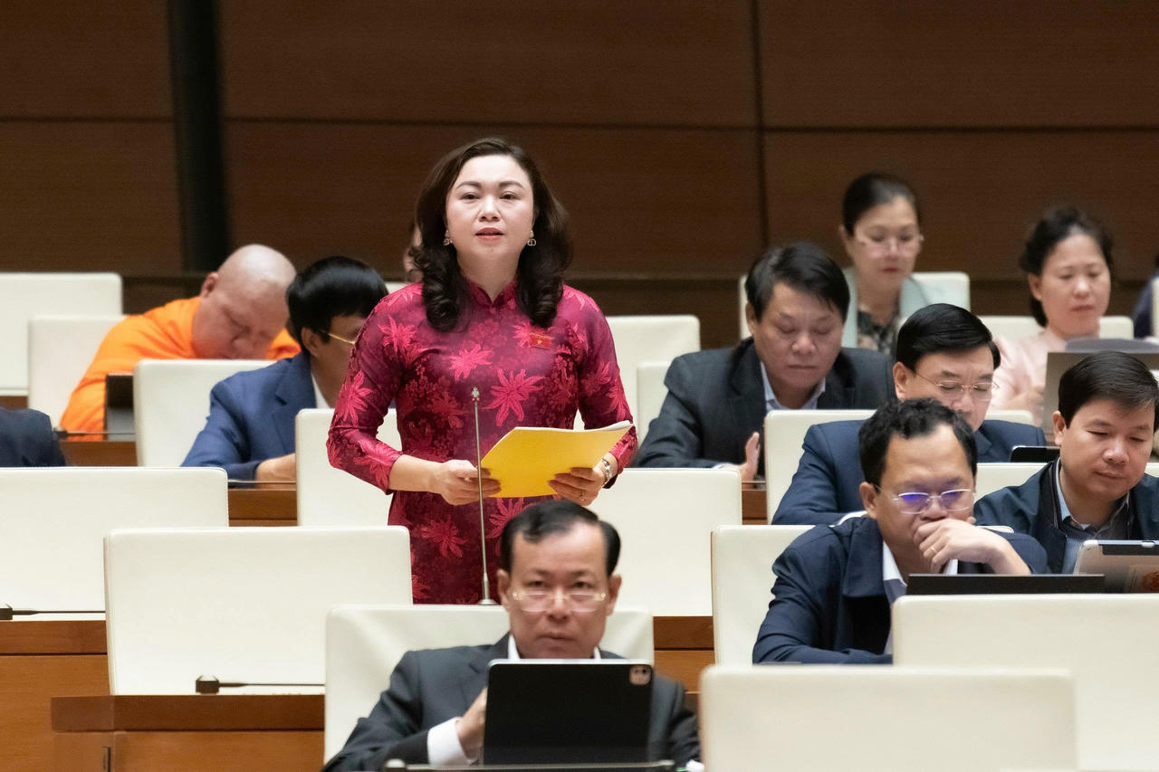 Đại biểu Đặng Bích Ngọc phát biểu tại Hội trường