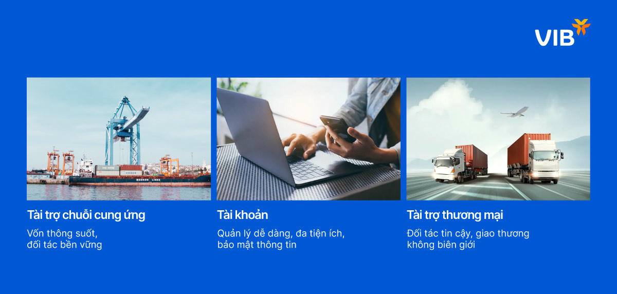 VIB cung cấp đa dạng giải pháp Ngân hàng giao dịch.