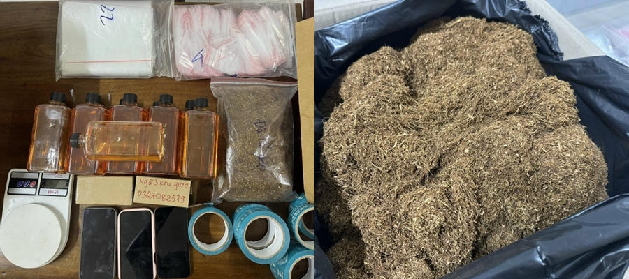 Tang vật thu giữ.