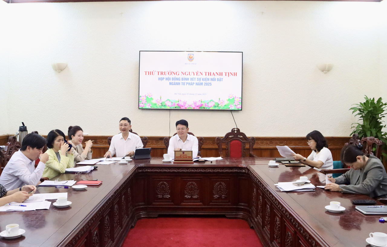 Họp Hội đồng bình xét sự kiện nổi bật ngành Tư pháp năm 2025