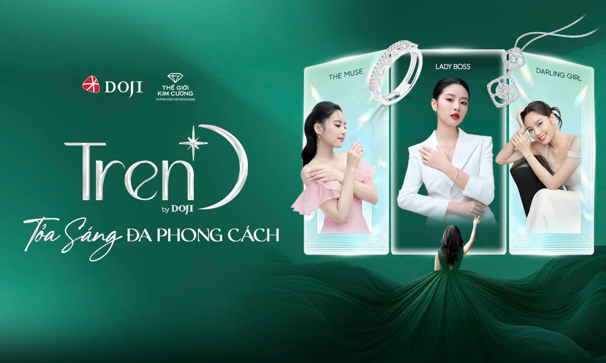 Mỗi thiết kế trong TrenD by DOJI đều mang hơi thở hiện đại và dễ phối cùng nhiều kiểu trang phục.