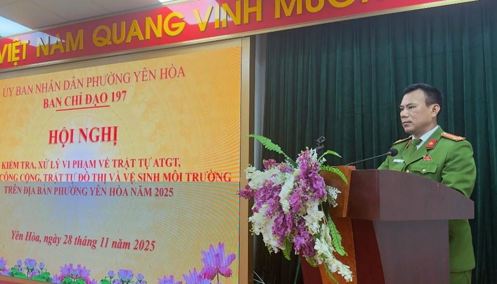 BCĐ 197 phường Yên Hòa ra quân kiểm tra, xử lý vi phạm trật tự đô thị