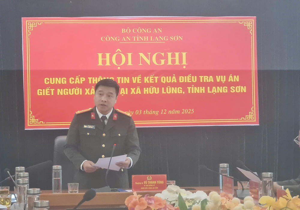 Thượng tá Vũ Thanh Tùng, Giám đốc Công an tỉnh Lạng Sơn. (Ảnh: Minh Hữu).